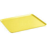 Cambro 2025MT145 20 3/4" x 25 9/16" x 13/16" Yellow Rectangular Fiberglass Market Display Tray