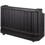 Cambro BAR730110 72.75" W x 26" D x 48" H Black Polyethylene Cambar Portable Bar