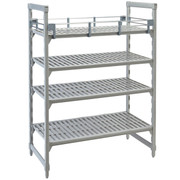 Cambro CBR2172151 21"W x 72"L x 4.25"H Soft Gray Polypropylene Camshelving Basic Plus Full Shelf Rail Kit