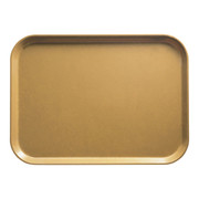 Cambro 1622514 16" x 22" Rectangular Fiberglass Earthen Gold Camtray