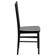Flash Furniture LE-BLACK-GG Black One-Piece Ultra-Strong Polycarbonate Designed For Indoor/Outdoor Commercial Use Hercules Premium Series Stacking Chiavari Chair