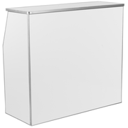 Flash Furniture XA-BAR-48-WH-GG 47.75" W White Laminate Aluminum Frame Foldable Portable Bar