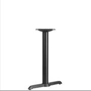 Flash Furniture XU-T0522-GG 22" x 5" x 30"H Black Cast Iron Powder Coated Finish T-Base Dining Height Table Base