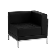 Flash Furniture ZB-IMAG-RIGHT-CORNER-GG Black LeatherSoft Upholstery Seat and Back Hercules Imagination Series Right Corner Chair