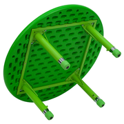 Flash Furniture YU-YCX-007-2-ROUND-TBL-GREEN-GG Green Round Plastic Top Safety Rounded Corners Preschool Activity Table