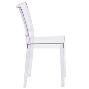 Flash Furniture FH-121-APC-GG Transparent Crystal Molded Polycarbonate Plain Back Phantom Series Stacking Side Chair