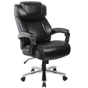 Flash Furniture GO-2223-BK-GG Black Bonded Leather Padded Arms High Back Design Hercules Series Big & Tall Executive Swivel Office Chair