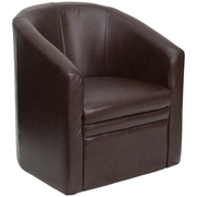 Flash Furniture GO-S-03-BN-FULL-GG Brown LeatherSoft Upholstery Seat and Back Guest Chair