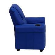 Flash Furniture DG-ULT-KID-BLUE-GG 90 Lb. Blue Vinyl Solid Hardwood Frame Contemporary Style Kids Recliner