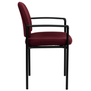 Flash Furniture BT-516-1-BY-GG 23.75" W x 23.5" D x 33.25" H Burgundy Contoured Cushions Stacking Side Reception Chair