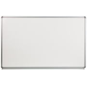 Flash Furniture YU-90X150-POR-GG 60" W x 36" D White Porcelain with Aluminum Frame Magnetic Marker/Dry Erase Board