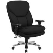 Flash Furniture GO-2085-GG Black Fabric Padded Arms High Back Design Hercules Series 24/7 Big & Tall Executive Swivel Office Chair