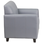 Flash Furniture BT-827-1-GY-GG Gray LeatherSoft Upholstery Seat and Back Hercules Diplomat Series Reception Chair