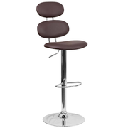 Flash Furniture XU-DG6R7BWIN-BAR-BURV-GG Burgundy Vinyl Seat With Window Back Steel Black Powder Coated Frame Hercules Series Restaurant Bar Stool