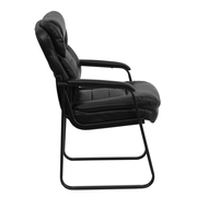 Flash Furniture GO-1156-BK-LEA-GG Black LeatherSoft Upholstery Seat and Back Executive Side Chair