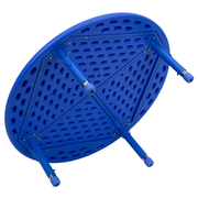 Flash Furniture YU-YCX-005-2-ROUND-TBL-BLUE-GG Blue Round Plastic Top Safety Rounded Corners Preschool Activity Table