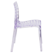 Flash Furniture FH-161-APC-GG Transparent Crystal Molded Polycarbonate Plain Back Vision Series Stacking Side Chair