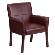 Flash Furniture BT-353-BURG-GG 26.5" W x 23" D x 35.25" H Burgundy High Leg Executive Side Reception Chair