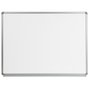 Flash Furniture YU-90X120-WHITE-GG 48" W x 36" D White with Aluminum Frame Magnetic Marker/Dry Erase Board