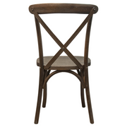 Flash Furniture X-BACK-BURDRIFT Dark Driftwood Bent X Back Elmwood Side Chair