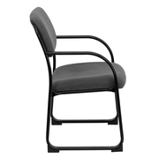 Flash Furniture BT-508-GY-GG 23" W x 20" D x 34" H Gray Open Back Executive Side Reception Chair