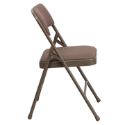 Flash Furniture HA-MC309AF-BGE-GG Beige Fabric Upholstered Seat and Back Hercules Series Folding Chair