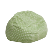 Flash Furniture DG-BEAN-SMALL-DOT-GRN-GG Green with White Dots Cotton Twill Small Bean Bag Chair