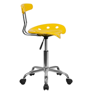 Flash Furniture LF-214-YELLOW-GG 250 Lb. Yellow-Orange  Armless Vibrant Swivel Task Chair