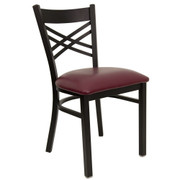 Flash Furniture XU-6FOBXBK-BURV-GG Burgundy Vinyl Upholstered Seat Hercules Series Restaurant Chair