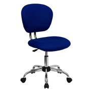 Flash Furniture H-2376-F-BLUE-GG 250 Lb. Blue Fabric Armless Swivel Task Chair