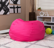 Flash Furniture DG-BEAN-LARGE-SOLID-HTPK-GG Hot Pink Cotton Twill Oversized Bean Bag Chair