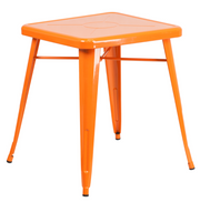 Flash Furniture CH-31330-29-OR-GG Orange Square Metal Cross Brace Table