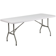 Flash Furniture DAD-YCZ-183B-GW-GG 330 Lbs. Granite White Plastic Table Top Rectangular Folding Table
