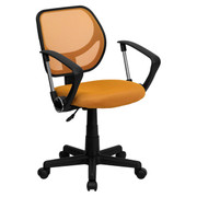 Flash Furniture WA-3074-OR-GG 250 Lb. Orange Fabric Armless Swivel Task/Computer Chair