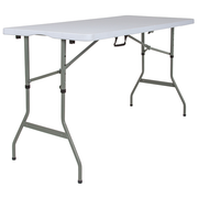 Flash Furniture RB-3050FH-ADJ-GG 330 Lbs. Granite WhiteTop Waterproof Ready To Use Commercial Table