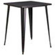 Flash Furniture CH-51040-40-BQ-GG Black and Antique Gold Square Brace Underneath Top Table