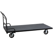 Flash Furniture XA-77-36-DOLLY-GG 75.5" W x 36" D x 27" H Black Powder Coated Steel Frame Folding Table Dolly