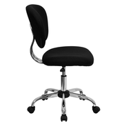 Flash Furniture H-2376-F-BK-GG 250 Lb. Black Fabric Armless Swivel Task Chair