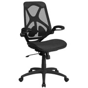 Flash Furniture HL-0013T-GG 250 Lb. Black  Padded Arms Executive Swivel Office Chair