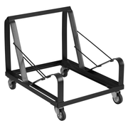 Flash Furniture XU-MC168-DOLLY-GG 19.75" W x 25.5" D x 20.5" H Black Powder Coated Steel Frame Hercules Series Chair Dolly