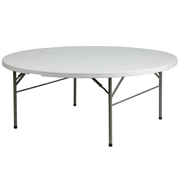 Flash Furniture DAD-183RZ-GG 771 Lbs. Granite White Plastic Table Top Round Folding Table