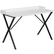 Flash Furniture NAN-2140-WH-GG 47.25" W x 23.63" D x 31.5" H White Laminate Finish Top Computer Desk