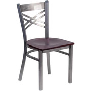 Flash Furniture XU-6FOB-CLR-MAHW-GG Mahogany Finish Plywood Seat Hercules Series Restaurant Chair