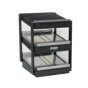 Nemco 6480-18-B 18" W Aluminum Dissipater Black Coat Exterior Horrizontal Dual Shelf Merchandiser - 120 Volts, 860 Watts