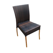 JMC Furniture ALVARADO CHAIR 18" W x 34" H Synthetic Espresso Weave Seat and Back Aluminum Frame Alvarado Side Chair