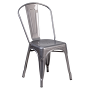 JMC Furniture HUDSON SERIES CHAIR 14.25" W x 33" H Clear Coat Finish All Metal Frame Hudson Series Chair
