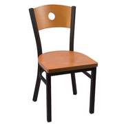 JMC Furniture CIRCLE SERIES CC CHAIR WOOD 17.5" W x 33.5" H Wood Seat Metal Frame Circle Series Side Chair