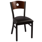 JMC Furniture CIRCLE SERIES CC CHAIR VINYL 17.5" W x 33.5" H Vinyl Seat Metal Frame Circle Series Side Chair