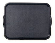 Cambro 1520CWH110 15" x 20" Black Polycarbonate Rectangular Camwear Tray with Handles