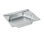 Vollrath 3102220 2.2 Quart 22 Gauge Stainless Steel Reinforced Edges Super Pan Super Shape Half Hexagon Pan